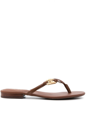 

Emalia logo-plaque flip flops, Lauren Ralph Lauren Emalia logo-plaque flip flops