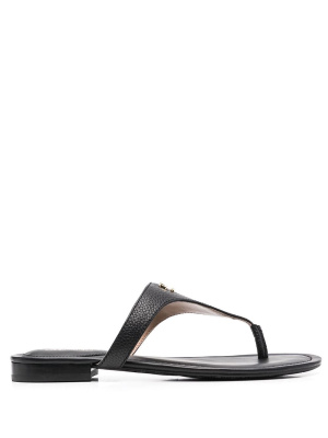 

Logo-stamp leather sandals, Lauren Ralph Lauren Logo-stamp leather sandals