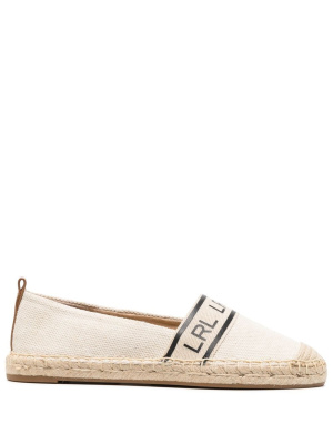 

Logo-print slip-on espadrilles, Lauren Ralph Lauren Logo-print slip-on espadrilles