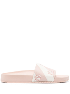 

Audrina logo-print slides, Lauren Ralph Lauren Audrina logo-print slides