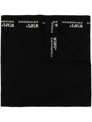 

Logo-print cotton scarf, WTAPS Logo-print cotton scarf