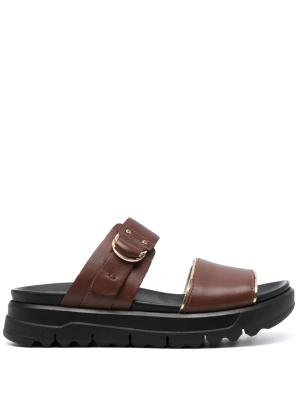 

Double-strap leather sandals, Geox Double-strap leather sandals