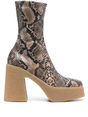 

105mm snakeskin-effect ankle boots, Stella McCartney 105mm snakeskin-effect ankle boots
