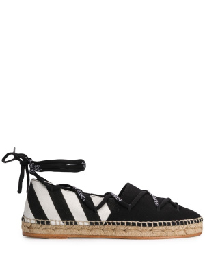 

Diagonal stripe tie espadrilles, Off-White Diagonal stripe tie espadrilles