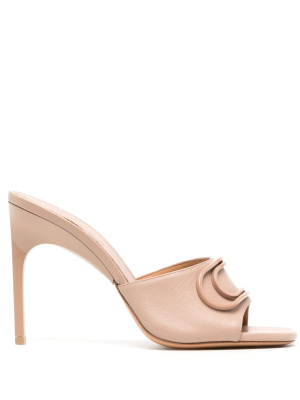 

Pop Paperclip 100m leather mules, Off-White Pop Paperclip 100m leather mules