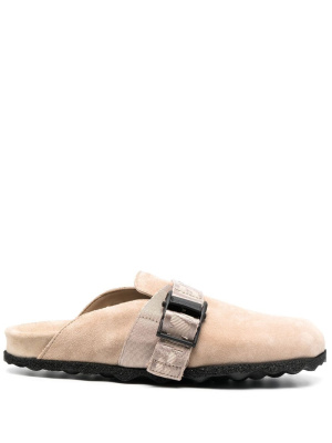 

Buckled round-toe mules, Off-White Buckled round-toe mules