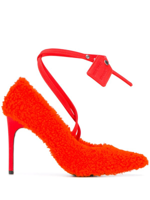 

Textured style ankle strap pumps, Off-White Textured style ankle strap pumps