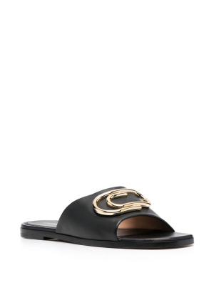 

Paperclip leather sandals, Off-White Paperclip leather sandals