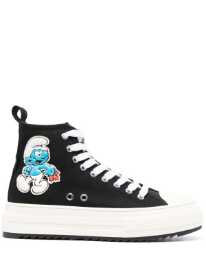 

Smurf-patch high-top sneakers, Dsquared2 Smurf-patch high-top sneakers