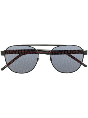 

Logo-print pilot-frame sunglasses, BOSS Logo-print pilot-frame sunglasses
