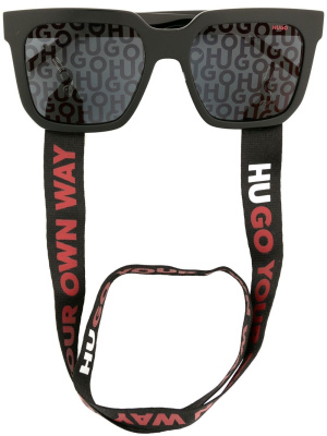 

Logo-print square-frame sunglasses, BOSS Logo-print square-frame sunglasses