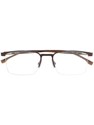 

Half-rim square-frame glasses, BOSS Half-rim square-frame glasses