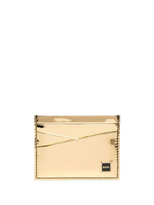 

Logo-plaque metallic-finish cardholder, BOSS Logo-plaque metallic-finish cardholder