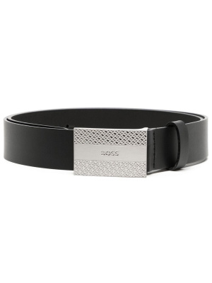

Leather engraved-logo belt, BOSS Leather engraved-logo belt