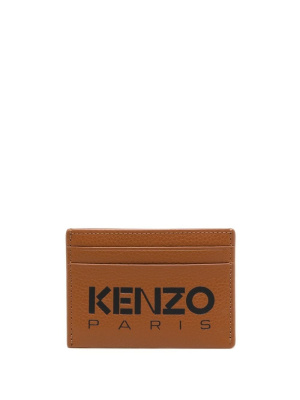 

Logo-print leather cardholder, Kenzo Logo-print leather cardholder