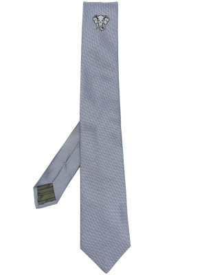 

Patch-detail silk tie, Kenzo Patch-detail silk tie