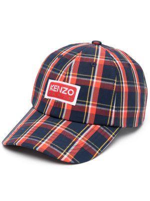 

Plaid-check print baseball cap, Kenzo Plaid-check print baseball cap