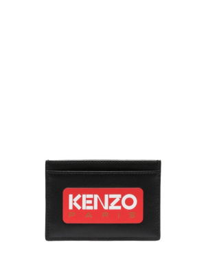 

Leather logo-patch cardholder, Kenzo Leather logo-patch cardholder
