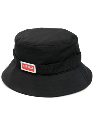 

Side logo-patch detail bucket hat, Kenzo Side logo-patch detail bucket hat