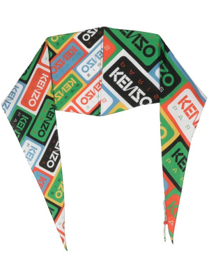 

Logo-print cotton scarf, Kenzo Logo-print cotton scarf
