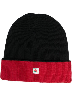 

Logo-patch ribbed-knit beanie, Kenzo Logo-patch ribbed-knit beanie