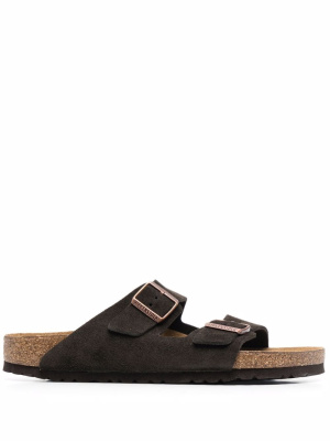

Arizona double-strap suede slipes, Birkenstock Arizona double-strap suede slipes