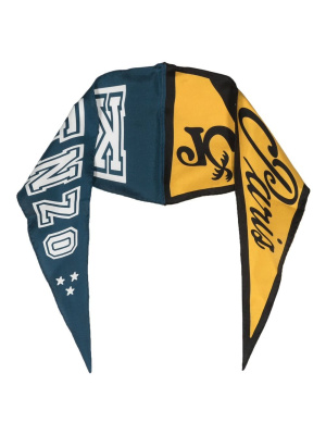 

Logo-print silk scarf, Kenzo Logo-print silk scarf