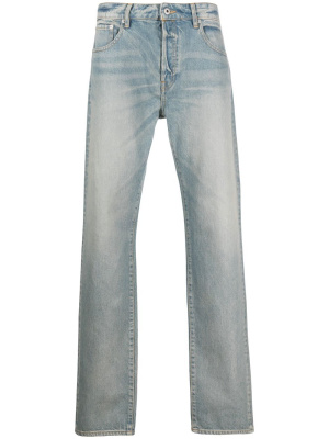 

Logo-patch straight-leg trousers, Kenzo Logo-patch straight-leg trousers