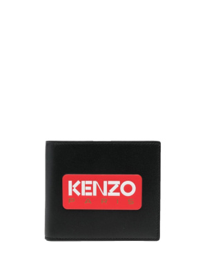 

Logo-patch folded leather wallet, Kenzo Logo-patch folded leather wallet