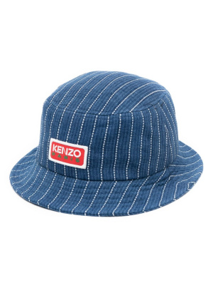 

Logo-patch denim bucket hat, Kenzo Logo-patch denim bucket hat