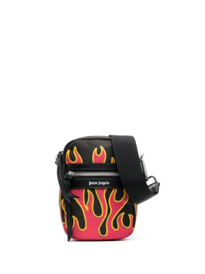 

Flames logo-print crossbody bag, Palm Angels Flames logo-print crossbody bag