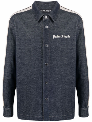 

Denim-effect track shirt, Palm Angels Denim-effect track shirt