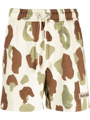 

Camouflage-print drawstring shorts, Palm Angels Camouflage-print drawstring shorts