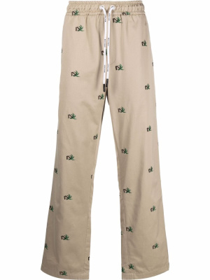 

Broken palm tree straight-leg trousers, Palm Angels Broken palm tree straight-leg trousers