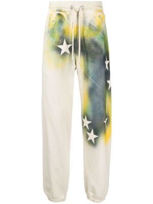 

Star-print cotton track pants, Palm Angels Star-print cotton track pants