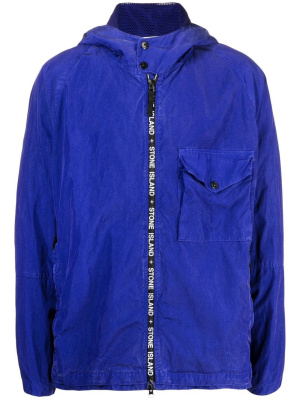 

Logo-trim hooded jacket, Stone Island Logo-trim hooded jacket