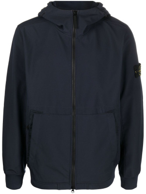 

Compass-patch hooded zip-up jacket, Stone Island Compass-patch hooded zip-up jacket