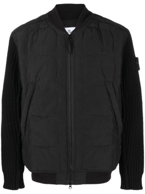 

Logo-patch zip-up padded jacket, Stone Island Logo-patch zip-up padded jacket