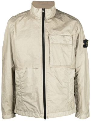 

Logo-patch zip-up jacket, Stone Island Logo-patch zip-up jacket