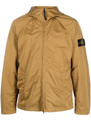 

Compass-patch hooded windbreaker, Stone Island Compass-patch hooded windbreaker