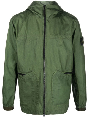 

Logo-patch zip-fastening jacket, Stone Island Logo-patch zip-fastening jacket