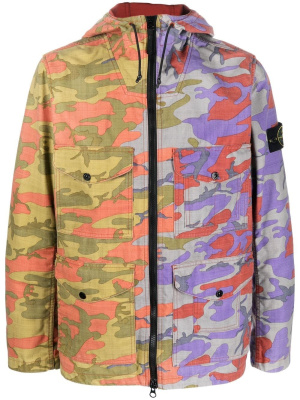 

Camouflage print hooded jacket, Stone Island Camouflage print hooded jacket