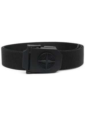 

Logo-debossed woven belt, Stone Island Logo-debossed woven belt
