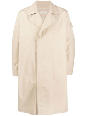 

Logo-patch trench coat, Stone Island Logo-patch trench coat