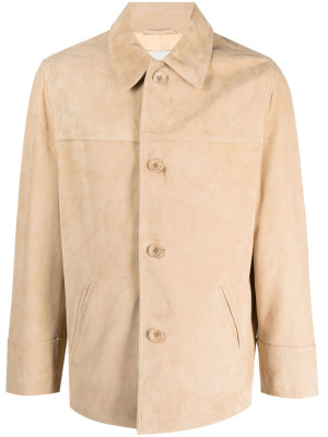 

Buttoned goatskin shirt jacket, Drôle De Monsieur Buttoned goatskin shirt jacket