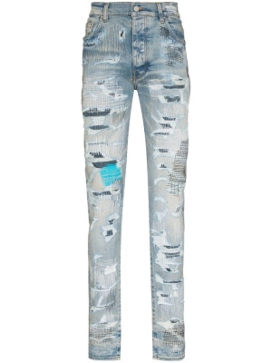 

Distressed-finish skinny jeans, AMIRI Distressed-finish skinny jeans
