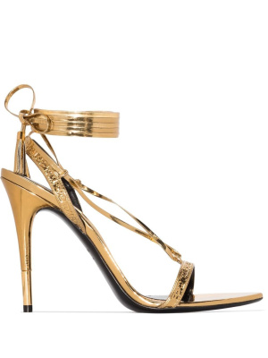 

Metallic-finish 105mm sandals, TOM FORD Metallic-finish 105mm sandals
