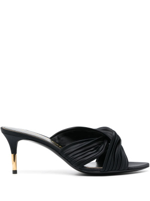 

Knot-detail 75mm pleated mules, TOM FORD Knot-detail 75mm pleated mules