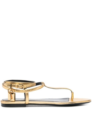 

Thong-strap leather sandals, TOM FORD Thong-strap leather sandals