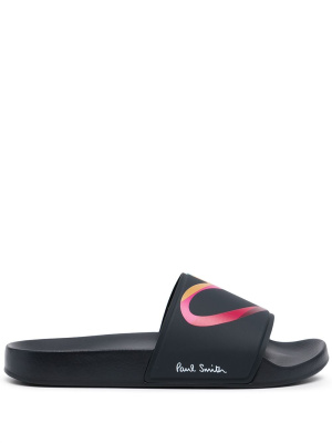 

Logo-print open-toe slides, Paul Smith Logo-print open-toe slides